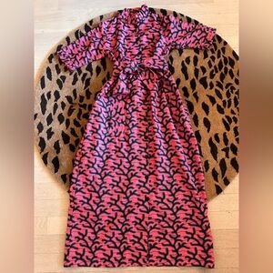 Pink and Black Maxi Dress